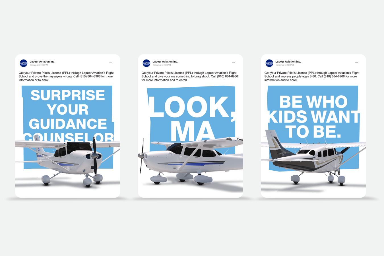 Lapeer Aviation Flight Training Social Media